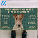 3D Please Remember Fox Terrier Dogs House Rules Doormat | Welcome Mat | House Warming Gift