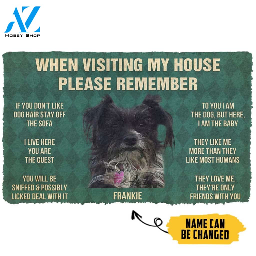 3D Please Remember Frankie House Rules Custom Doormat | Welcome Mat | House Warming Gift