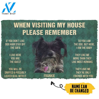 3D Please Remember Frankie House Rules Custom Doormat | Welcome Mat | House Warming Gift