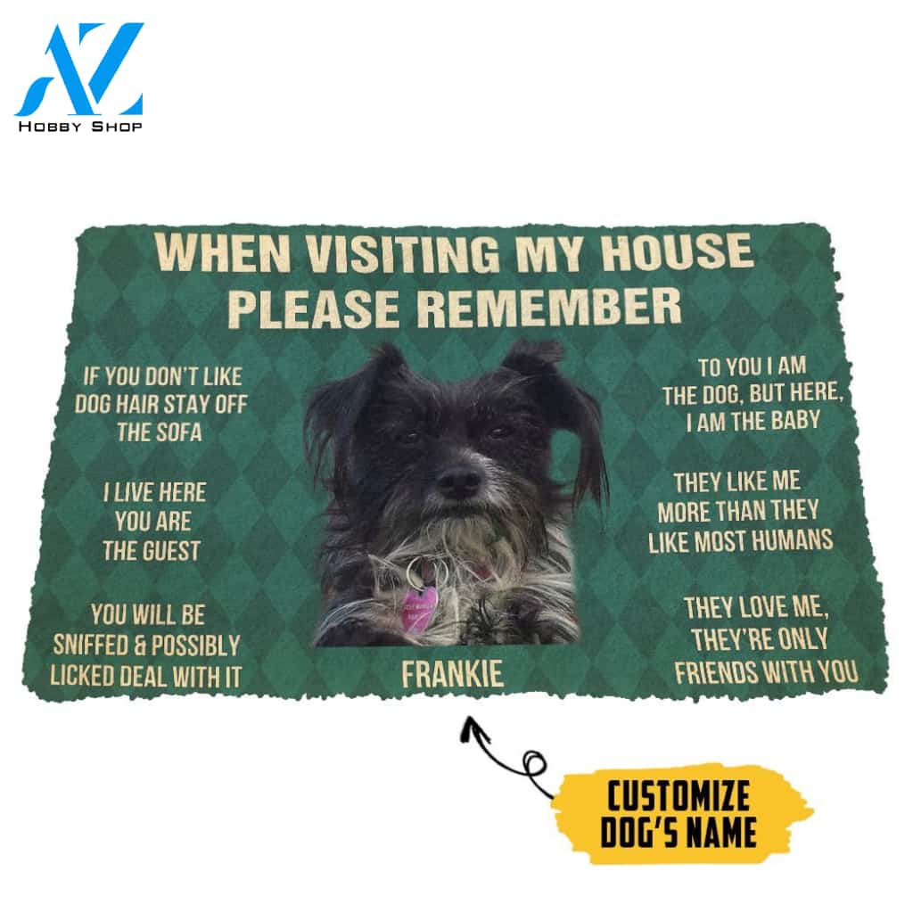 3D Please Remember Frankie House Rules Custom Doormat | Welcome Mat | House Warming Gift