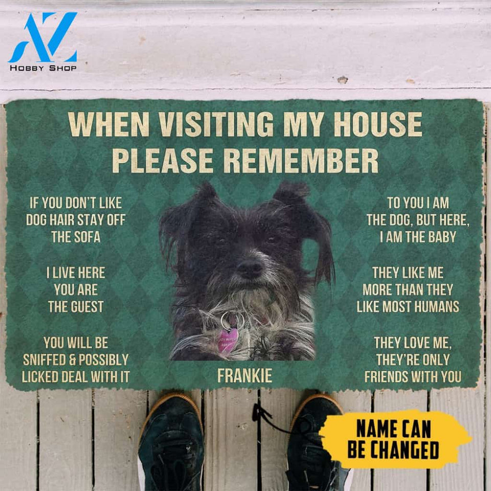 3D Please Remember Frankie House Rules Custom Doormat | Welcome Mat | House Warming Gift