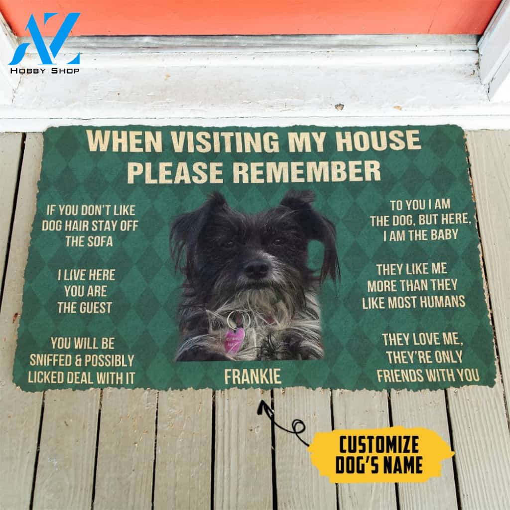 3D Please Remember Frankie House Rules Custom Doormat | Welcome Mat | House Warming Gift