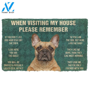 3D Please Remember French Bulldog Dog's House Rules Doormat | Welcome Mat | House Warming Gift