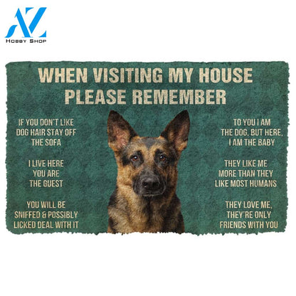 3D Please Remember German Shepard’s House Rules Custom Doormat | Welcome Mat | House Warming Gift