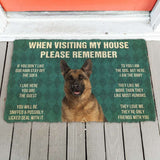 3D Please Remember German Shepherd Dog's House Rules Doormat