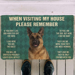 3D Please Remember German Shepherd Dog's House Rules Doormat