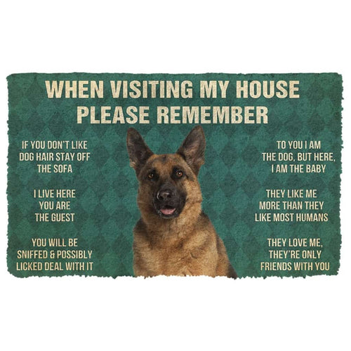 3D Please Remember German Shepherd Dog's House Rules Doormat