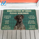 3D Please Remember German Shorthaired Pointers Dog's House Rules Doormat | Welcome Mat | House Warming Gift