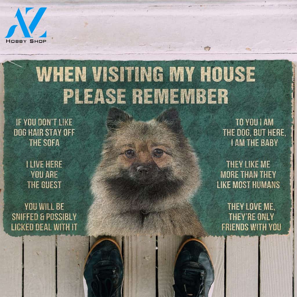 3D Please Remember German Spitz Dogs House Rules Doormat | Welcome Mat | House Warming Gift