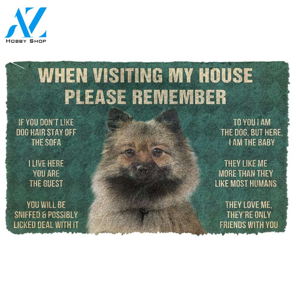 3D Please Remember German Spitz Dogs House Rules Doormat | Welcome Mat | House Warming Gift
