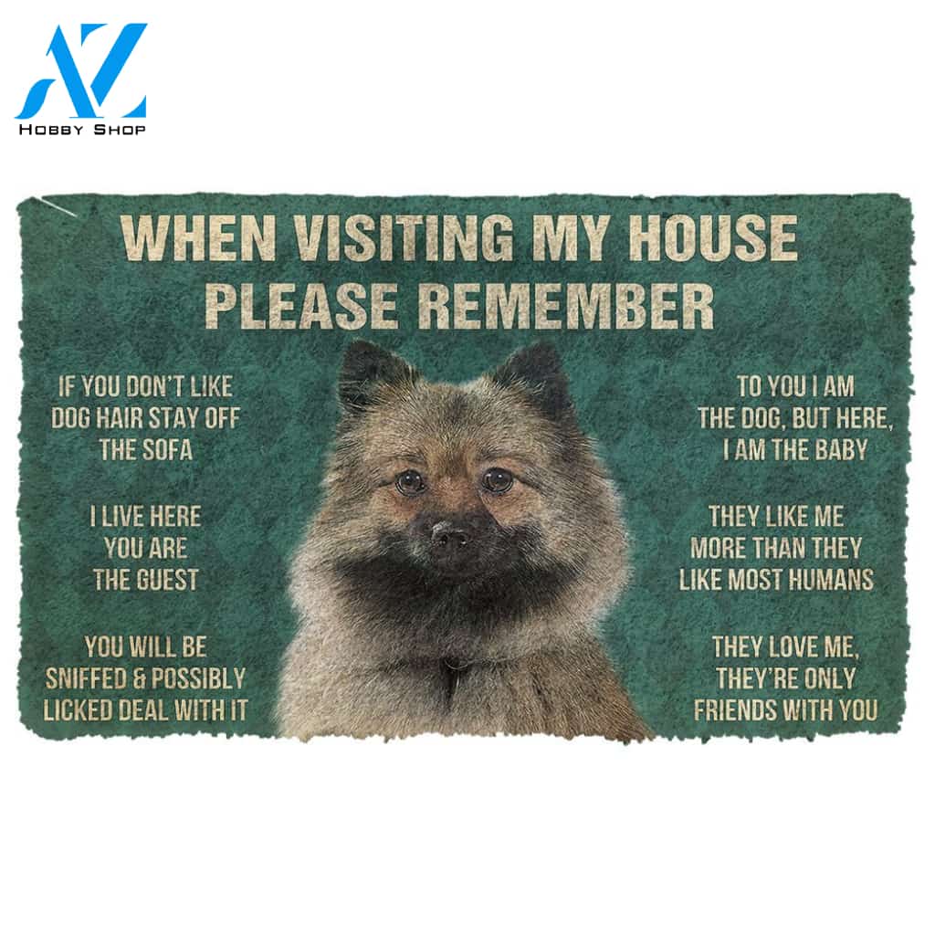 3D Please Remember German Spitz Dogs House Rules Doormat | Welcome Mat | House Warming Gift