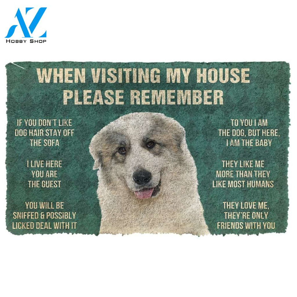 3D Please Remember Great Pyrenees House Rules Custom Doormat | Welcome Mat | House Warming Gift