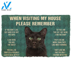 3D Please Remember Havana Brown Cats House Rules Custom Doormat | Welcome Mat | House Warming Gift