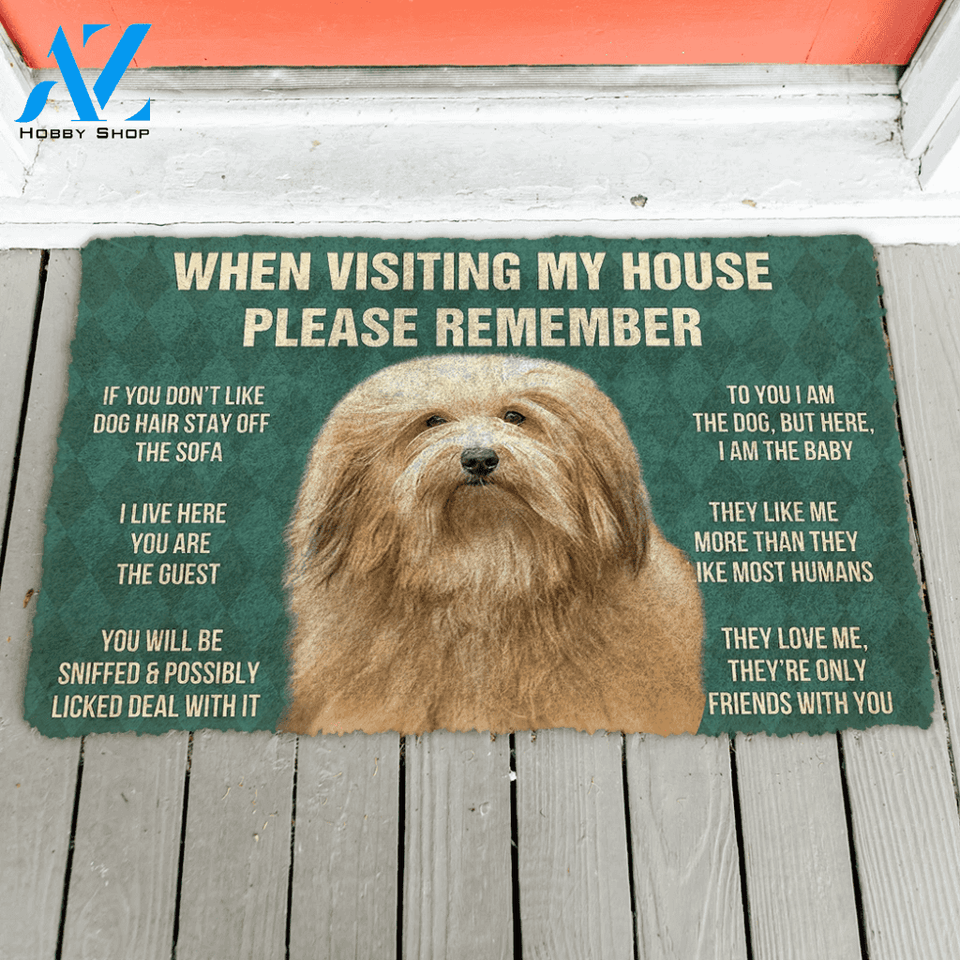 3D Please Remember Havanese Dogs House Rules Doormat