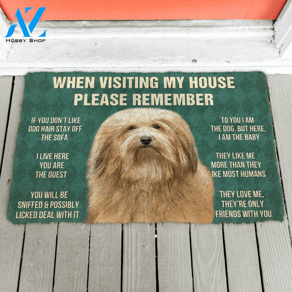 3D Please Remember Havanese Dogs House Rules Doormat