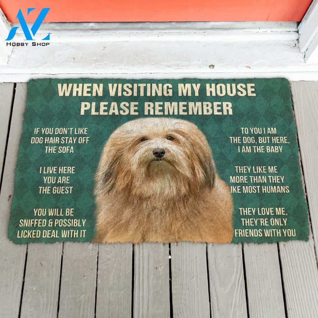 3D Please Remember Havanese Dogs House Rules Doormat | Welcome Mat | House Warming Gift