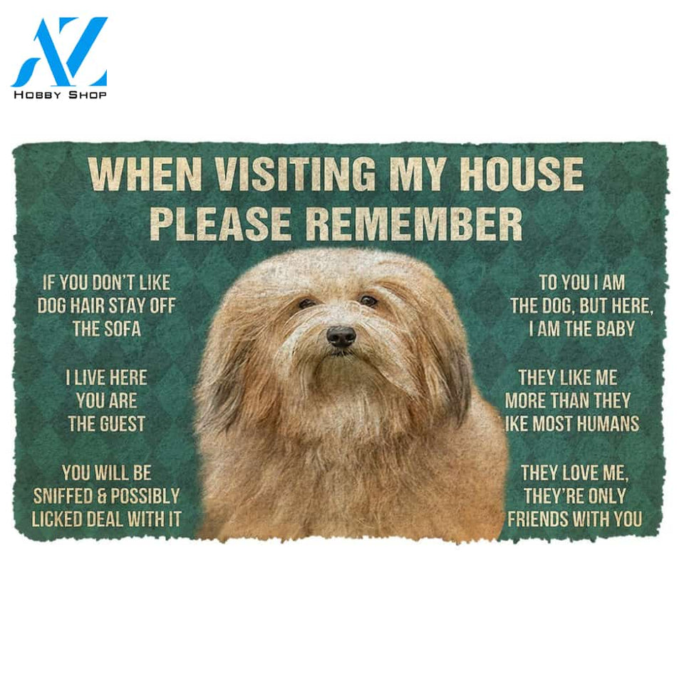 3D Please Remember Havanese Dogs House Rules Doormat | Welcome Mat | House Warming Gift