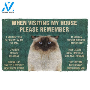 3D Please Remember Himalayan Cats House Rules Doormat | Welcome Mat | House Warming Gift