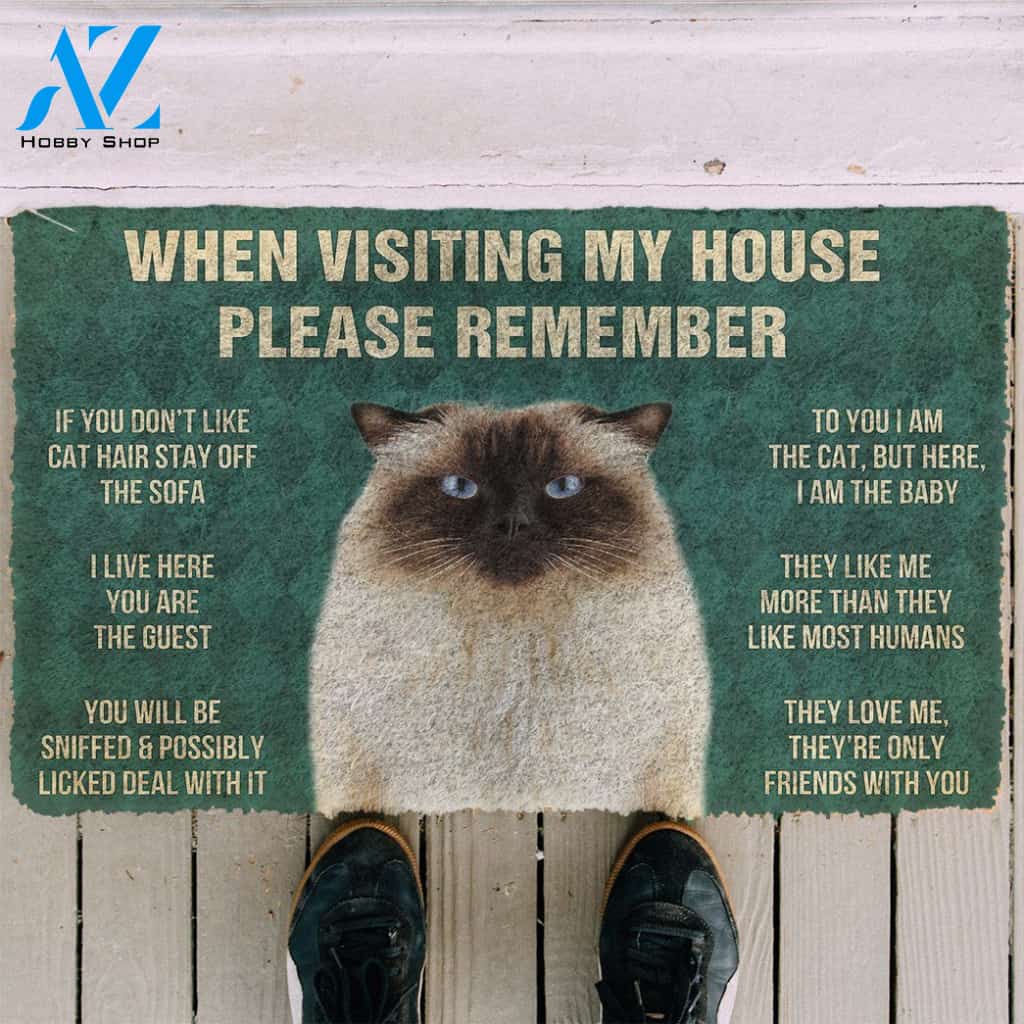 3D Please Remember Himalayan Cats House Rules Doormat | Welcome Mat | House Warming Gift