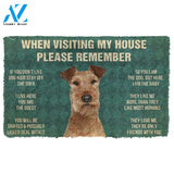 3D Please Remember Irish Terrier Dogs House Rules Doormat | Welcome Mat | House Warming Gift