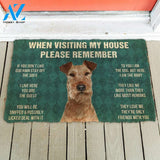 3D Please Remember Irish Terrier Dogs House Rules Doormat | Welcome Mat | House Warming Gift