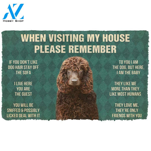 3D Please Remember Irish Water Spaniel Dogs House Rules Custom Doormat | Welcome Mat | House Warming Gift