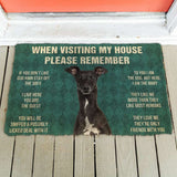 3D Please Remember Italian Greyhound House Rules Custom Doormat