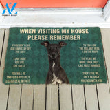 3D Please Remember Italian Greyhound House Rules Custom Doormat | Welcome Mat | House Warming Gift