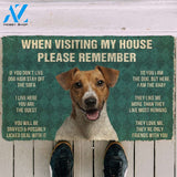 3D Please Remember Jack Russell Terrier House Rules Custom Doormat | Welcome Mat | House Warming Gift