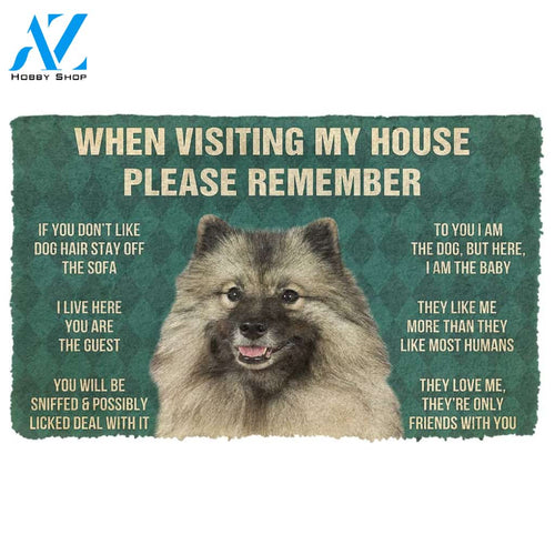 3D Please Remember Keeshond House Rules Custom Doormat | Welcome Mat | House Warming Gift