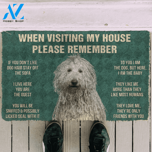 3D Please Remember Komondor Dogs House Rules Doormat