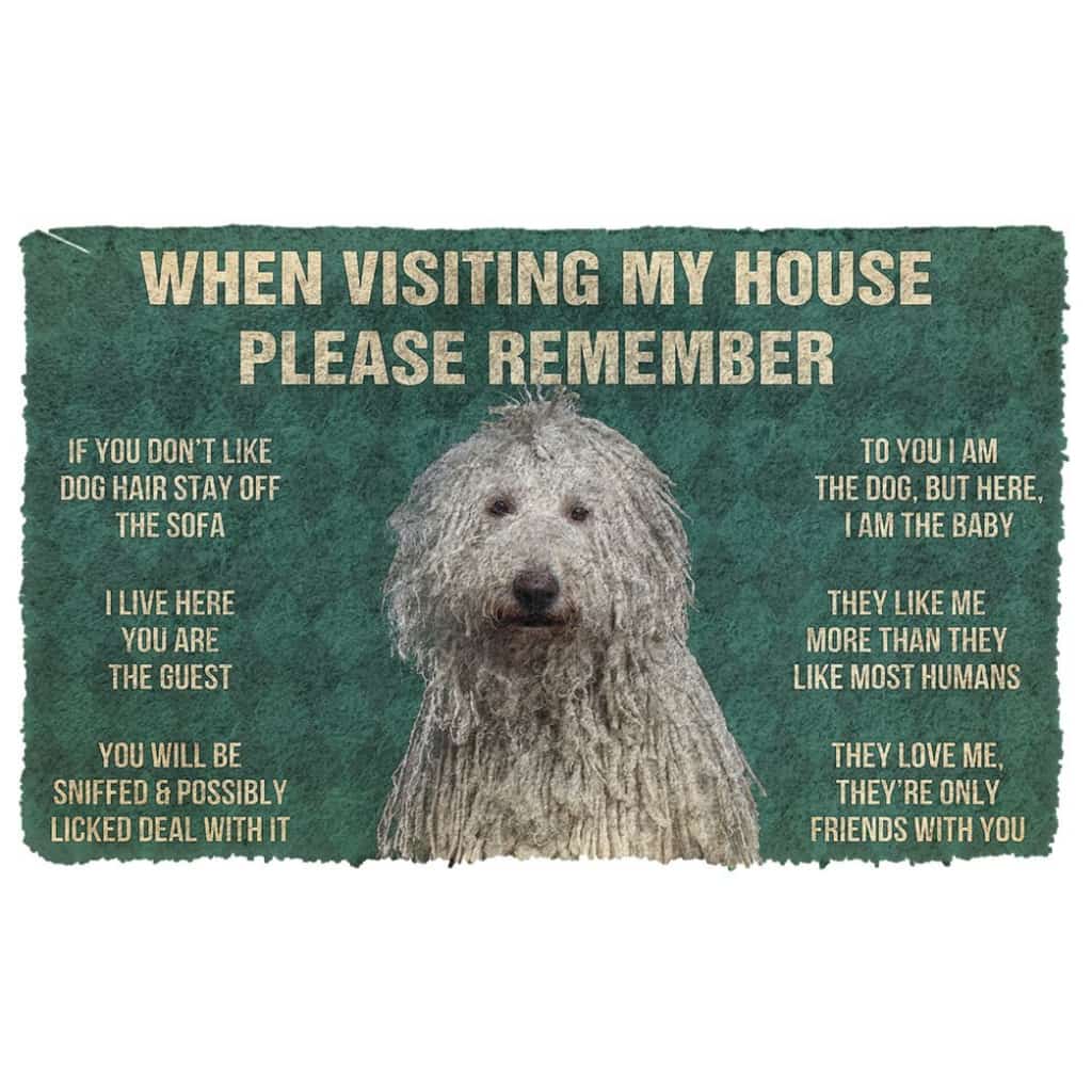 3D Please Remember Komondor Dogs House Rules Doormat