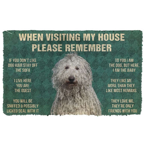 3D Please Remember Komondor Dogs House Rules Doormat
