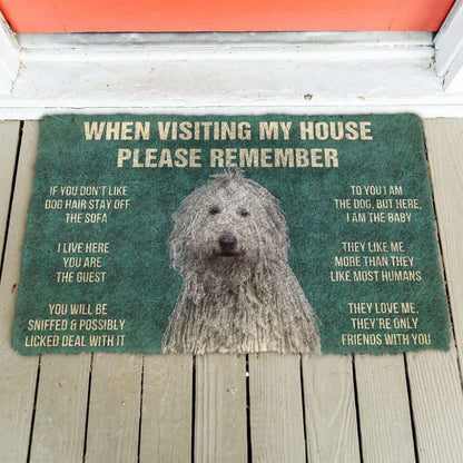 3D Please Remember Komondor Dogs House Rules Doormat