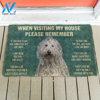 3D Please Remember Komondor Dogs House Rules Doormat | Welcome Mat | House Warming Gift