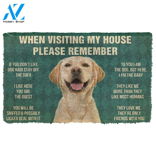 3D Please Remember Labrador Retriever Dog's House Rules Doormat | Welcome Mat | House Warming Gift