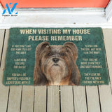 3D Please Remember Lhasa Apso Dogs House Rules Doormat | Welcome Mat | House Warming Gift