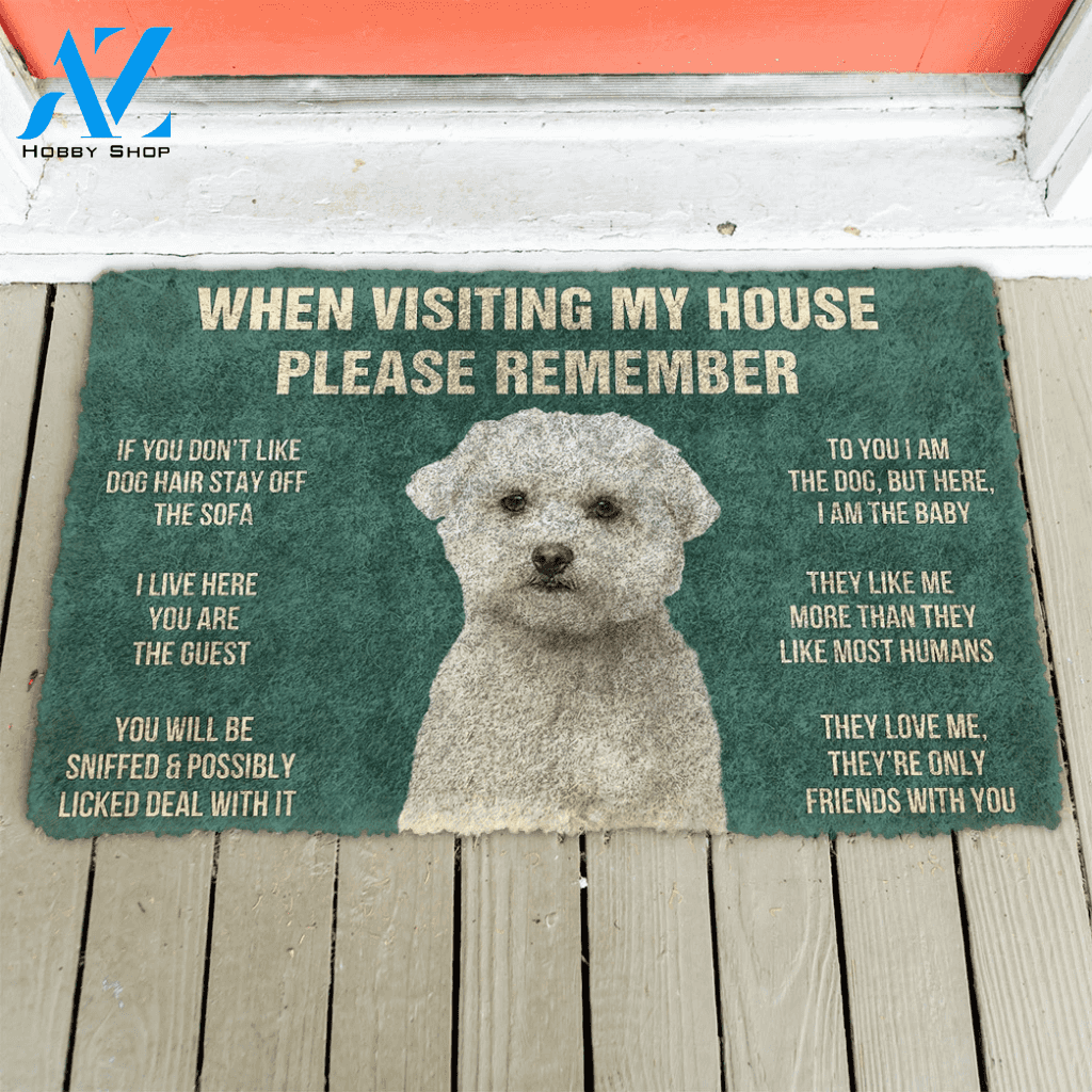 3D Please Remember Maltese Dog's House Rules Doormat