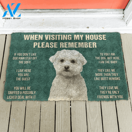3D Please Remember Maltese Dog's House Rules Doormat