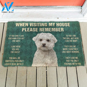 3D Please Remember Maltese Dog's House Rules Doormat | Welcome Mat | House Warming Gift