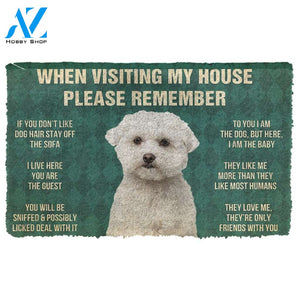 3D Please Remember Maltese Dog's House Rules Doormat | Welcome Mat | House Warming Gift