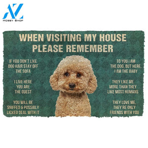 3D Please Remember Maltipoo House Rules Custom Doormat | Welcome Mat | House Warming Gift