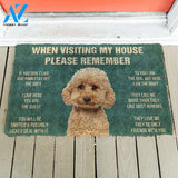 3D Please Remember Maltipoo House Rules Custom Doormat | Welcome Mat | House Warming Gift
