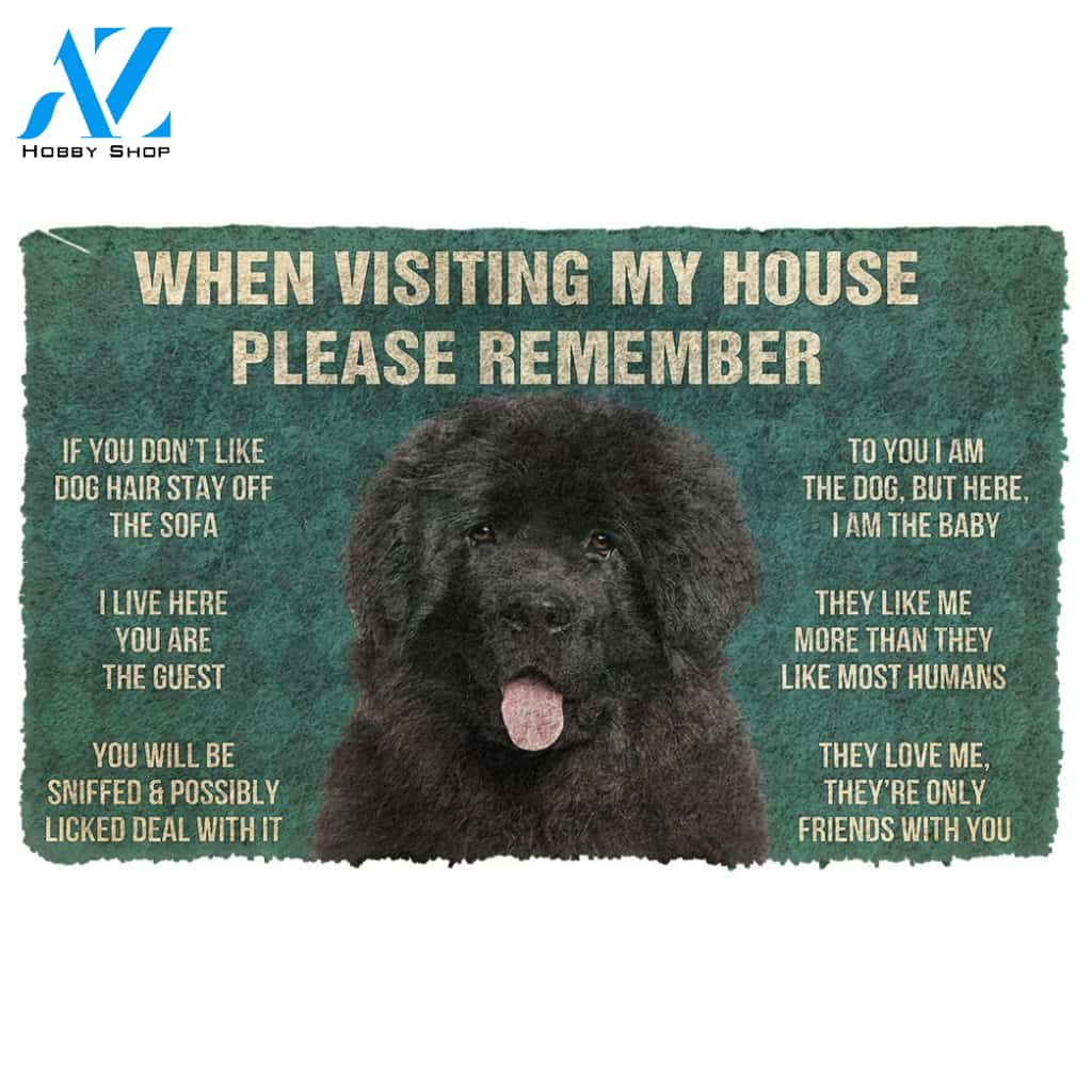 3D Please Remember Newfoundland House Rules Custom Doormat | Welcome Mat | House Warming Gift
