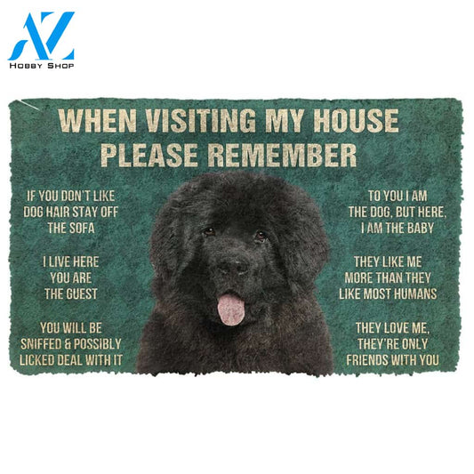 3D Please Remember Newfoundland House Rules Custom Doormat | Welcome Mat | House Warming Gift