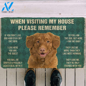 3D Please Remember Nova Scotia Duck Tolling Retriever House Rules Custom Doormat | Welcome Mat | House Warming Gift