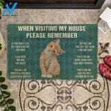 3D Please Remember Orange Tabby Kitten Cats House Rules Custom Doormat | Welcome Mat | House Warming Gift
