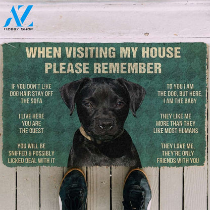 3D Please Remember Patterdale Terrier Dogs House Rules Doormat | Welcome Mat | House Warming Gift