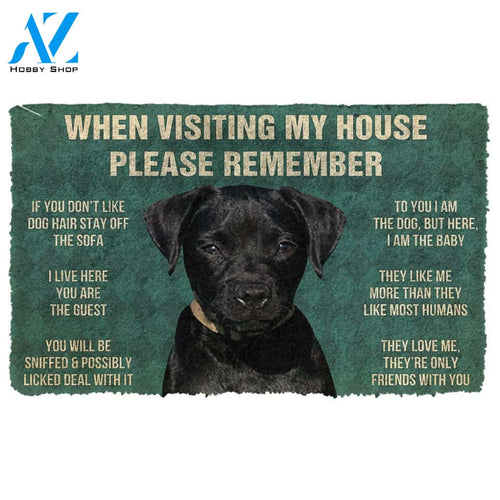 3D Please Remember Patterdale Terrier Dogs House Rules Doormat | Welcome Mat | House Warming Gift