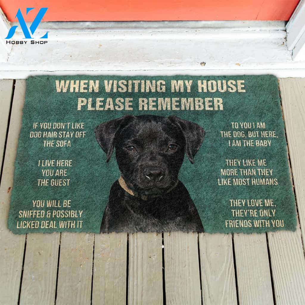 3D Please Remember Patterdale Terrier Dogs House Rules Doormat | Welcome Mat | House Warming Gift